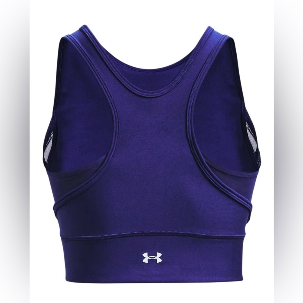 Under Armour Training Heatgear crop tank in blue